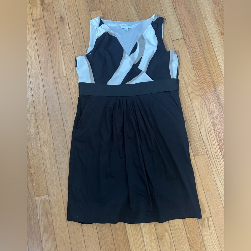 New York and Company Black and Cream Women's Dress Size Large